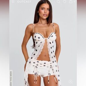 Outcast ASHLYNE SHORTS CREAM POLKA DOT